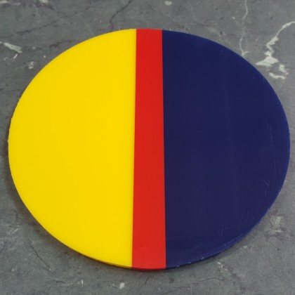 Mouthguard Blanks 4mm - 120mm Round - 3 Colours - YELLOW-RED-NAVY - CLEARANCE - DISCONTINUED
